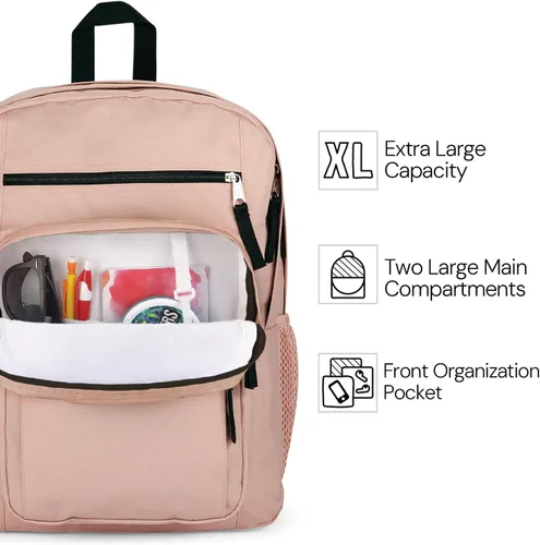 Miniatura 4 de JanSport Mochila para portátil - Bolsa para computadora con 2 compartimentos, tirantes ergonómicos, funda para portátil de 15 pulgadas, asa de Gris