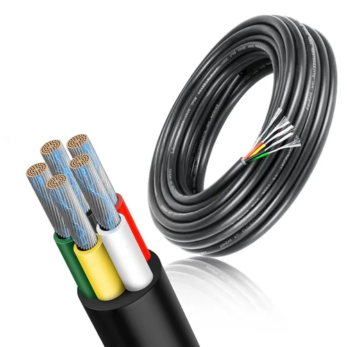 Miniatura 18 de Cable conductor de calibre 14, 4 conductores de cobre estañado 14/4 de 10 pies, cables eléctricos trenzados para altavoz, automoción, termostato