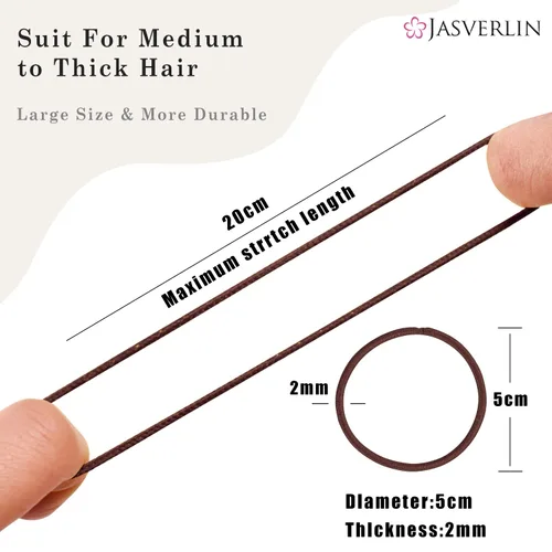 Miniatura 2 de JASVERLIN Ligas pequeñas para el cabello, elásticos sin daños, sin tirones, bandas trenzadas para mujeres y niñas, accesorios para corbatas finas a