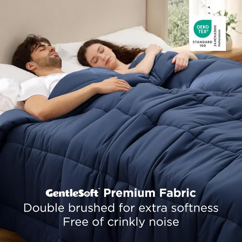 Miniatura 194 de Bedsure Relleno de edredón – Edredones acolchados tamaño King, edredón para todas las estaciones, ropa de cama alternativa de plumón suave, con 8