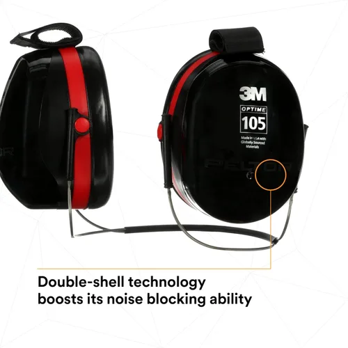 Miniatura 4 de 3M PELTOR - Orejeras Optime 105 de protección auditiva, compatible con E-A-Rfit, montaje, lijado y pulido