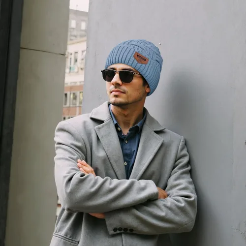 Miniatura 117 de Loritta Gorro de invierno cálido de punto grueso y holgado para hombre