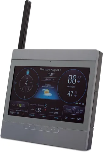 Miniatura 8 de AcuRite Atlas Home Estación meteorológica Pantalla de alta definición para temperatura, humedad, velocidad del viento, dirección del viento, Gris