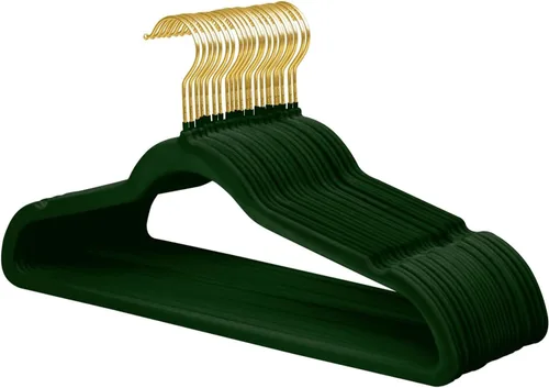 Miniatura 13 de ManGotree Perchas de terciopelo para abrigos, perchas antideslizantes de fieltro para trajes, colgador de ropa ultradelgado que ahorra espacio