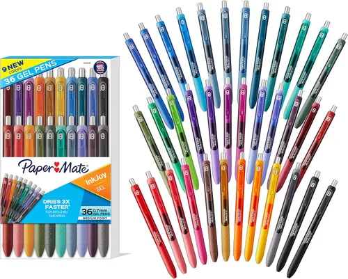 Miniatura 5 de Paper Mate Flair Bolígrafos de punta de fieltro, punta media, paquete Candy Pop de edición limitada, 24 unidades (1979425) y bolígrafos de gel
