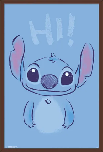 Miniatura 15 de Trends International Disney Lilo and Stitch - Póster de pared Hi Wall, 14.725 x 22.375 pulgadas, versión enmarcada de madera de granero