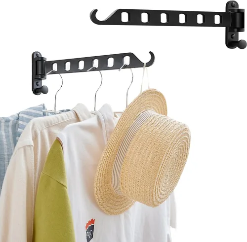 Miniatura 10 de JOOM Perchero de Ropa para Secar Montado en la Pared Perchero de Ropa Gris