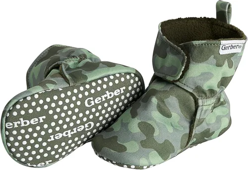 Miniatura 6 de Gerber Botines unisex con forro polar para bebé, antideslizantes, suaves, Camo Verde
