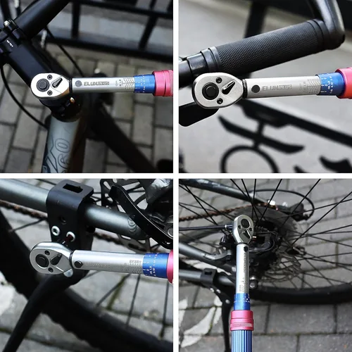 Miniatura 8 de Llave dinamométrica para bicicleta, 1/4, 10-90 IN.LB (1.1-10.1NM), llave dinamométrica de clic para bicicleta de carretera y montaña, estuche