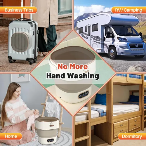 Miniatura 9 de TOREAD Lavadora portátil de 13 litros, mini lavadora, material grueso de gran capacidad mejorado, limpieza profunda para ropa interior, calcetines