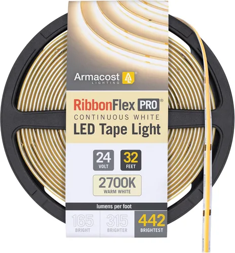 Miniatura 31 de Armacost Lighting RibbonFlex Pro 24V Luz de Tira LED COB Blanca, 2700K, 165 Lúmenes/Pie, 2.5M 171110