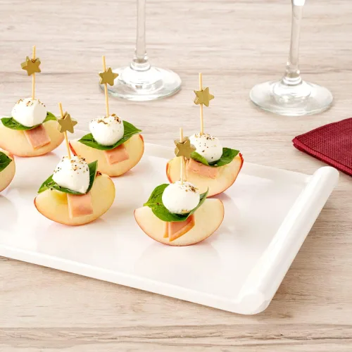 Miniatura 7 de Restaurantware Pinchos de comida de 3.5 pulgadas, 1000 palitos de canapé con estrella dorada, resistentes, desechables, de madera de bambú