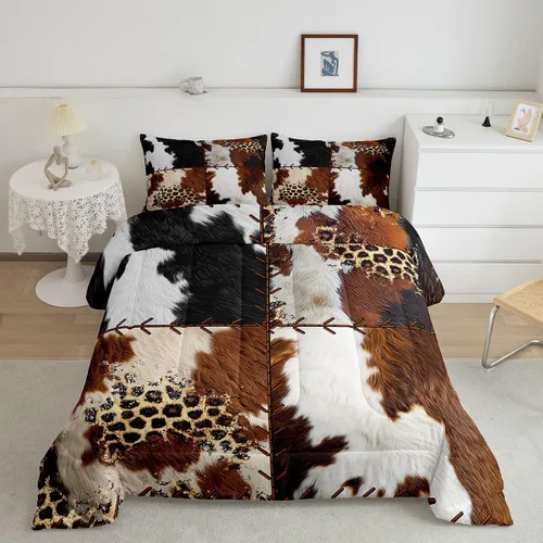 Miniatura 8 de Juego de ropa de cama de oso para niños y adolescentes, juego de edredón de animales salvajes para niños, adolescentes, naturaleza, vida silvestre