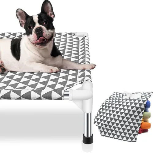 Miniatura 2 de Kuntrust Cama Elevada para Perros de Exterior Actualizada Catre para Mascotas Elevado Cama Refrescante para Cachorros Cama Elevada para Perros