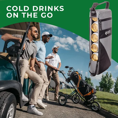 Miniatura 2 de Falcona Wild Bolsa enfriadora de golf más 2 paquetes de hielo – Mantiene las bebidas frías durante horas – Capacidad para 6 latas – Cabe