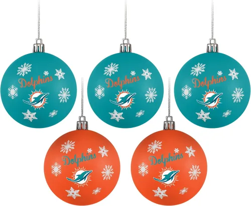 Miniatura 8 de FOCO Dallas Cowboys NFL 5 Pack Shatterproof Ball Ornament Set