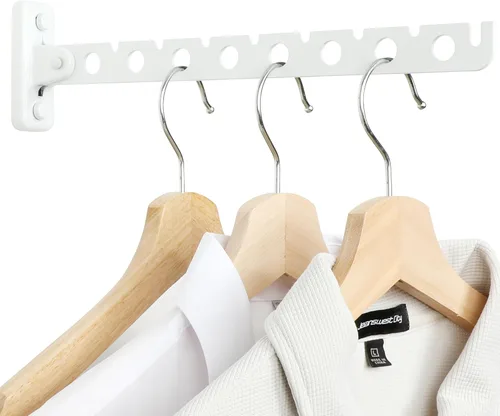 Alise Perchero plegable para colgar ropa en la pared, organizador de almacenamiento para armario, organizador giratorio para ahorrar espacio para
