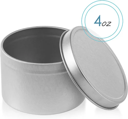 Miniatura 2 de Hearth & Harbor Tarros de vela de lata para hacer velas, contenedores de velas de bricolaje con tapas, tarros de velas de metal, almacenamiento