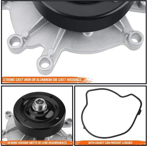 Miniatura 5 de AW5103 Kit de bomba de agua para motor con junta para Chevy y GMC y Cadillac y Buick & Pontiac & Saab y Suzuki y Saturn, para Camaro, Equinox