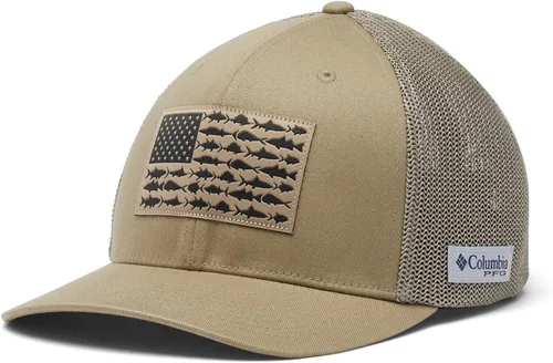 Miniatura 165 de Columbia - Gorra de malla con bandera con árboles unisex para adultos, corona alta