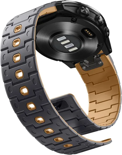 Miniatura 10 de Bandletic Compatible con Garmin Fenix 8 2.008 in 7X 6X 5X Correa de reloj – 1.024 in de ajuste rápido correa magnética de silicona para Fenix 7X 6X