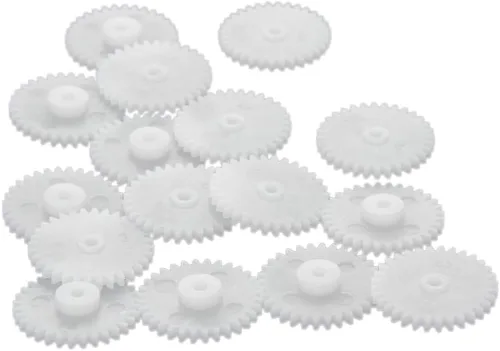 Miniatura 3 de Bettomshin 30 piezas de dientes de engranaje de plástico de 0.5 módulos modelo 322A OD 17mm/0.66" x diámetro del agujero 2mm/0.08" x espesor