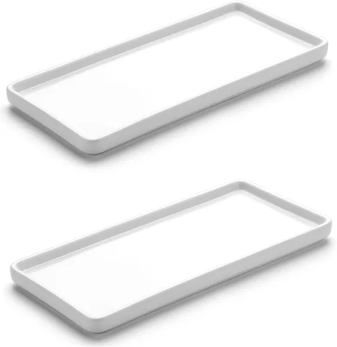 Miniatura 13 de Gurygo Bandejas de baño de 6 pulgadas – Bandeja de cerámica para tocador de baño – Bandeja pequeña de cerámica – Bandejas de jabón de cocina