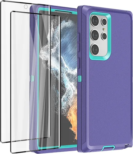 Miniatura 12 de AICase para Galaxy S22 Ultra con protector de pantalla, funda resistente a caídas con protección completa, cuerpo completo, robusta, a prueba