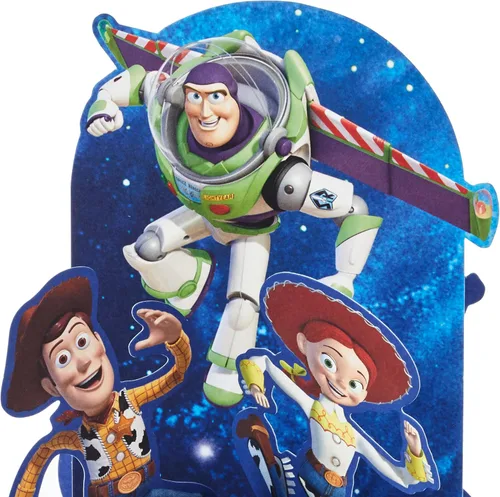 Miniatura 5 de Hallmark Paper Wonder - Tarjeta desplegable de Toy Story de Disney y Pixar para cumpleaños, primer día de escuela, felicitaciones.
