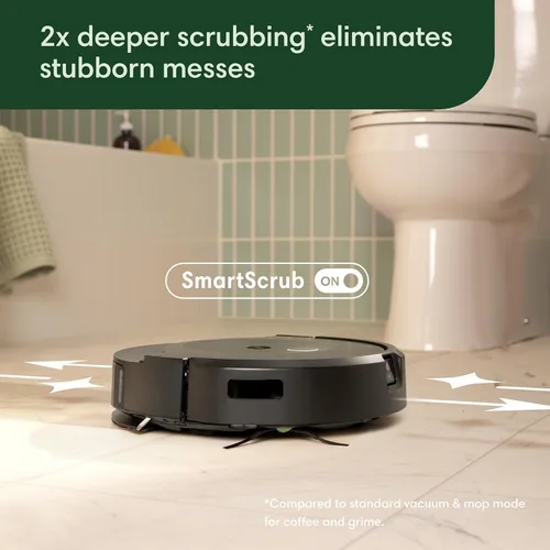 Miniatura 5 de iRobot Roomba Combo 10 Max Robot Aspirador y Trapeador + Base AutoWash (x0850) – Base multifuncional, cubo de recarga, lava y seca su almohadilla