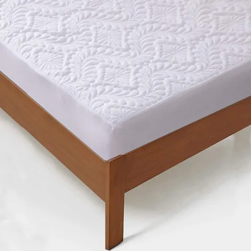 Miniatura 2 de Protector de colchón 100% impermeable, tamaño individual, sábana bajera acolchada, funda de colchón de relleno de algodón suave lavable con bolsillo