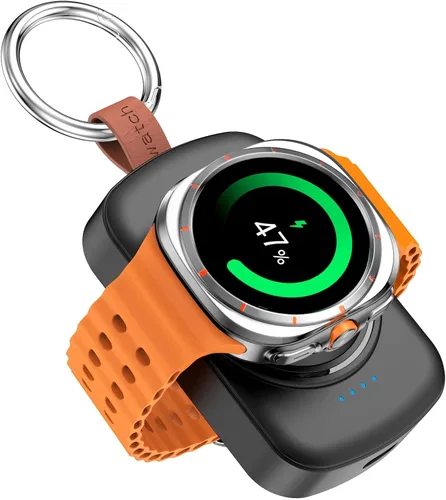 Miniatura 8 de Cargador portátil para Samsung Galaxy Watch, 1800 mAh para Samsung Galaxy Watch 7/Ultra/6/6 Classic/5/5 Pro/4/3, Active 2/1, magnético inalámbrico