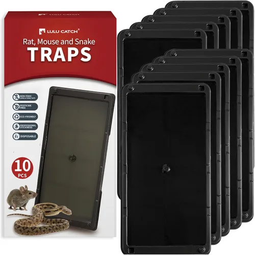 Miniatura 35 de LULUCATCH Trampas para ratones, paquete de 4, trampas de pegamento más grandes y pesadas para ratones, ratas y serpientes, trampas adhesivas