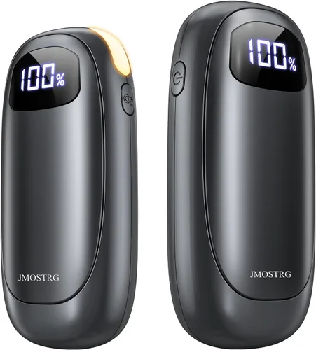 Miniatura 14 de Calentadores de manos recargables, paquete de 2, calefacción eléctrica de doble cara con pantalla LED y linterna, máximo 127 ℉, calentador