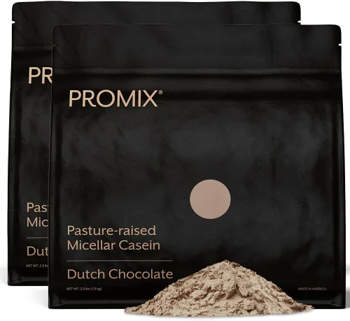 ProMix Nutrition Proteína en polvo de caseína alimentada con pasto, criada en pasto, liberación lenta de 0.88 oz de caseína micelar – 0.18 onzas de