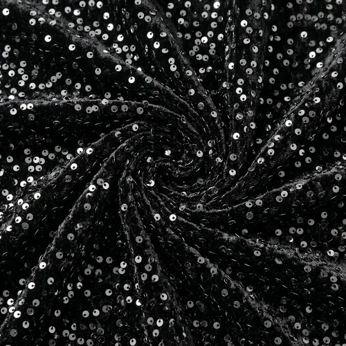 Tela de terciopelo de lentejuelas por yarda, tela elástica brillante para coser mantel con purpurina brillante para vestido de mesa, accesorios de