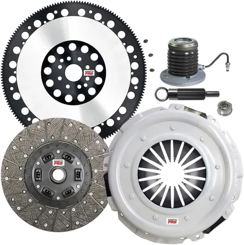 PRO Performance Stage 1 Kit de embrague con volante Chromoly con cilindro esclavo compatible con Ford Shelby GT500 Mustang 5.4L V8 Supercharged