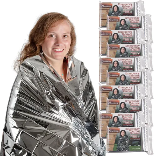 Mantas térmicas de emergencia – Grizzly Gear – se pliega a 52 x 84 pulgadas
