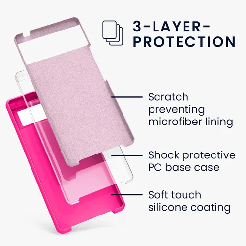 Miniatura 690 de kwmobile Funda Compatible con Google Pixel 6 Pro - Funda de teléfono de silicona TPU con acabado suave - Azul Arrecife