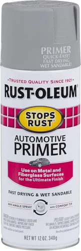 Rust-Oleum 2081830 - Spray de imprimación para automóvil que detiene el óxido, 12 onzas, gris claro plano