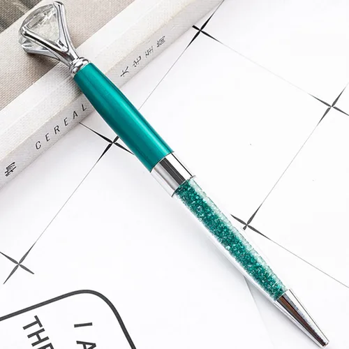 Miniatura 3 de Danse Jupe 3 bolígrafos de diamante de gran cristal, con 3 recambios, 0.039 in, tinta negra, suministros escolares de oficina, regalo para Navidad