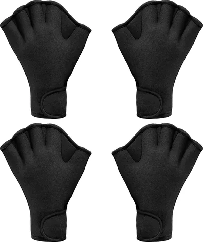 Sumind 2 pares de guantes de natación de neopreno para entrenamiento acuático, guantes de neopreno, para fitness, aeróbicos acuáticos, entrenamiento