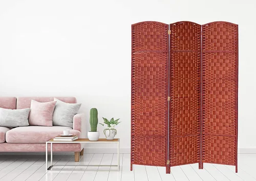 Miniatura 16 de Legacy Decor 8 Panels Room Divider Privacy Partition Screen Bamboo Fiber Natural Color 5.9 ft High X 11.7 ft Wide