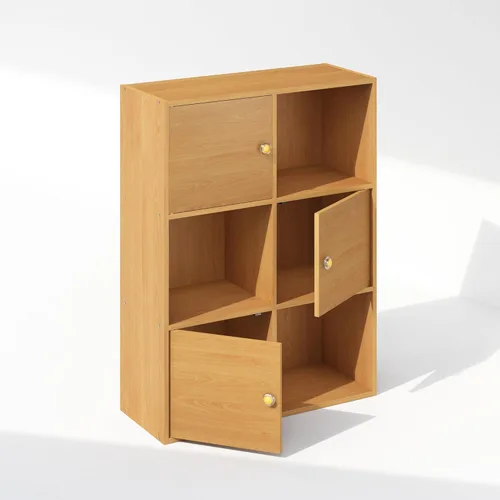 Miniatura 39 de Furinno - Estantería clásica para libros, estantes de almacenamiento, roble francés