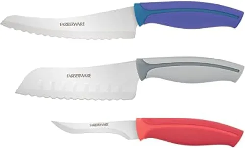 Miniatura 11 de Farberware – Cuchillo Santoku Precise Slice para pelar, 3.5 pulgadas, color rojo