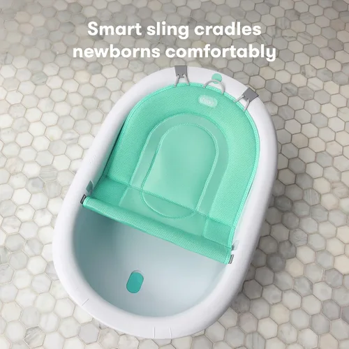 Miniatura 7 de Frida Baby Bañera de bebé 4 en 1 Grow-with-Me, bañera para recién nacidos a niños pequeños con asiento de baño extraíble y respaldo para soporte