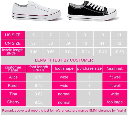 Miniatura 6 de Adokoo - Tenis informales de lona para mujer caña baja con cordones cómodos para caminar