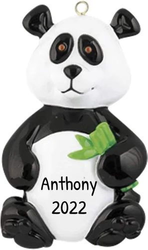 Elves - Adornos personalizados de animales 2025 – Adornos de panda de bambú para árbol de Navidad, panda, decoraciones de Navidad, animales para