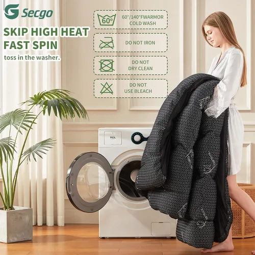 Miniatura 7 de Cubrecolchón prémium 100% impermeable tamaño individual, transpirable, protector de cama de rayón de bambú, funda de sábana de bolsillo profundo