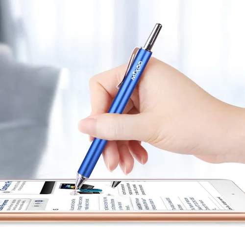 Miniatura 6 de Mixoo Bolígrafos para pantallas táctiles, paquete de 6 unidades, punta de disco y fibra 2 en 1, lápiz capacitivo universal de alta sensibilidad